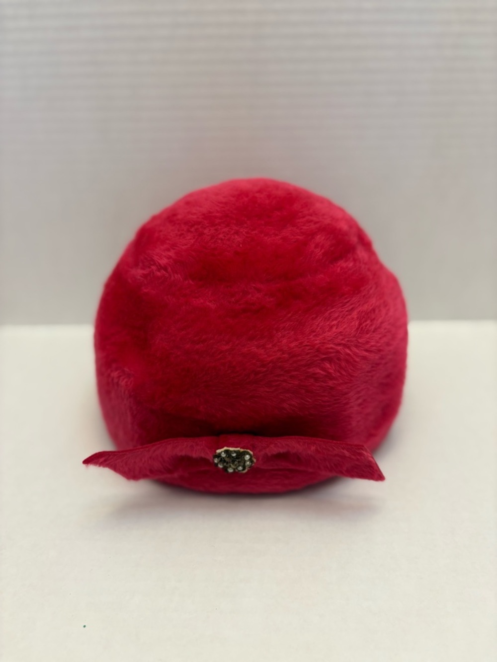 Vintage La Vienne Austria Red Faux Fur Hat Sharon Originals Retro Cloche Style